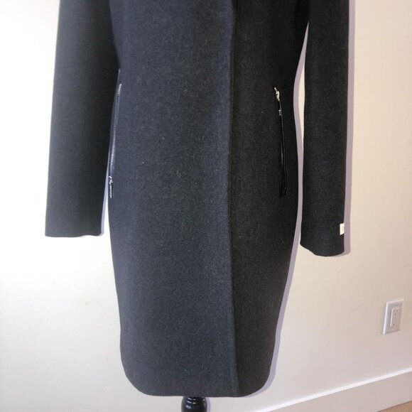 Like New - Calvin Klein Shawl Collar Wool Blend Double-Breasted Coat Size S - Picture 4 of 17